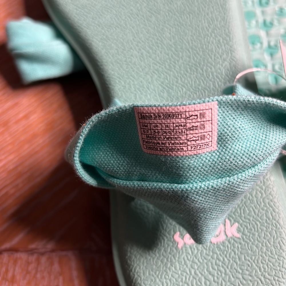 SANUK Yoga Sling Burst Spectrum Sandal in Opal 36-37 - Picture 9 of 9